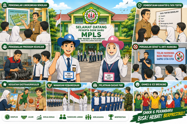 Masa Pengenalan Lingkungan Sekolah (MPLS) SMK Negeri 6 Pekanbaru Tahun Pelajaran 2026/2027